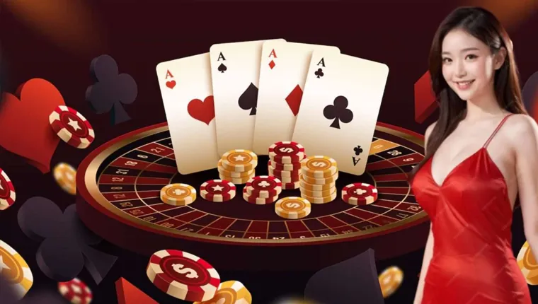 A person's hand placing chips on a betting table, illustrating 36 winning strategies for online casino games with a focus on smart play and success.